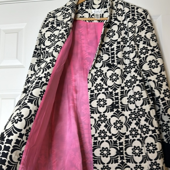 Lilly Pulitzer Vintage Jacquard Daria coat Jacket 100% cotton size 10 - Picture 8 of 9